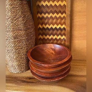 Vintage Baribo Maple Bowl Set